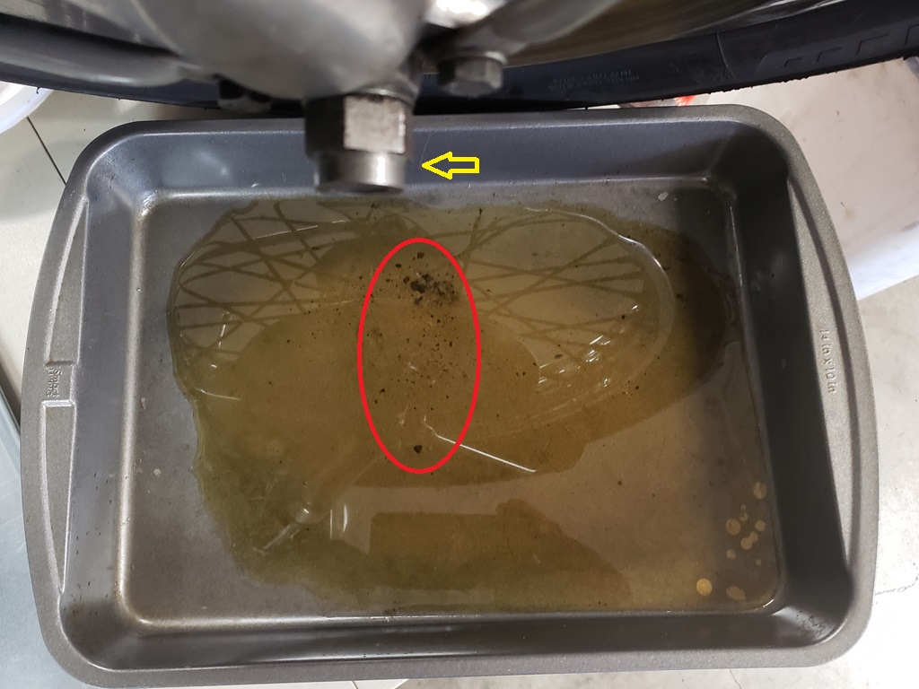 Timing side fork drained