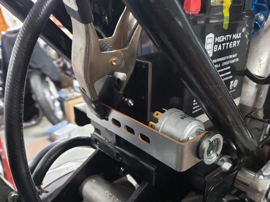 Norton Commando Master Switch Bracket Mounting option 2